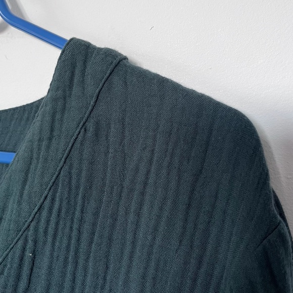 MADEWELL Green V Neck Cotton Blouse M - Picture 8 of 10